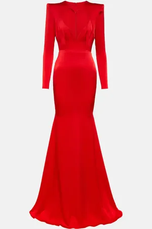 ALEX PERRY Garland cutout satin crÃªpe gown