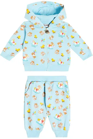 Moschino Baby printed cotton jersey tracksuit