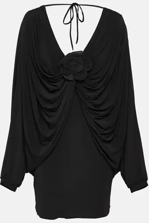 GIUSEPPE DI MORABITO Floral-appliquÃ© draped minidress