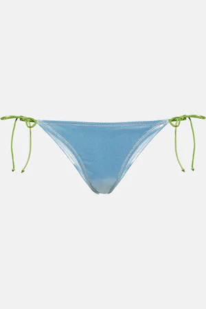 Reina Olga Love Triangle lamÃ© bikini bottoms