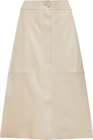 Joseph Savana leather midi skirt