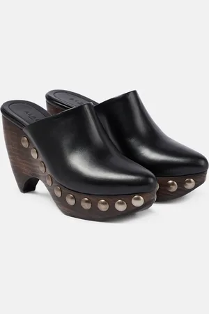 Alaïa AlaÃ¯a Le Sabot leather and wood pumps