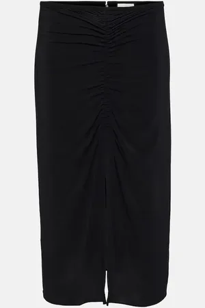 Isabel Marant Joella ruched jersey midi skirt