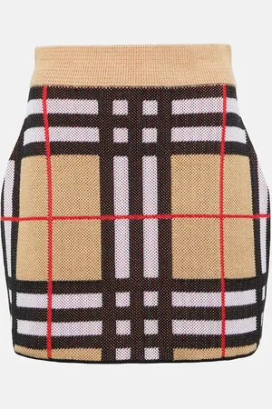 Burberry Check knit miniskirt
