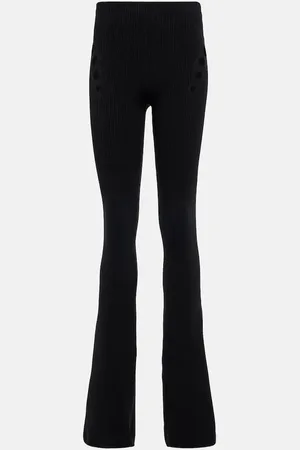 Jean Paul Gaultier Cutout high-rise flared wool pants