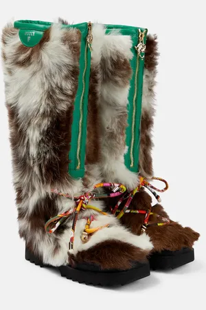 Puccini Freezy shearling knee-high boots