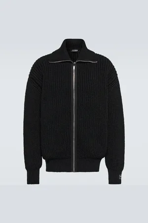 RAF SIMONS Zip-up wool-blend cardigan