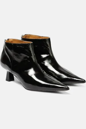 Ganni Faux leather ankle boots