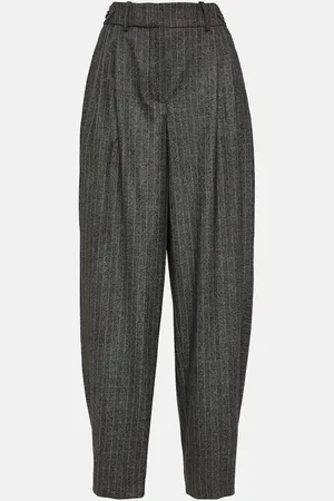 Stella McCartney Pinstriped wool wide-leg pants