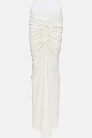 Alaïa AlaÃ¯a Ruched jersey maxi skirt