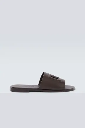 Dolce & Gabbana DG leather slides