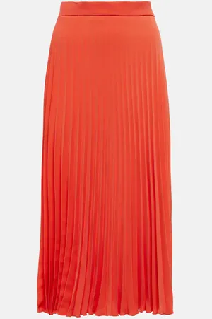 Maison Margiela Pleated crÃªpe midi skirt