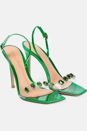 Gianvito Rossi Ribbon Candy 105 leather sandals