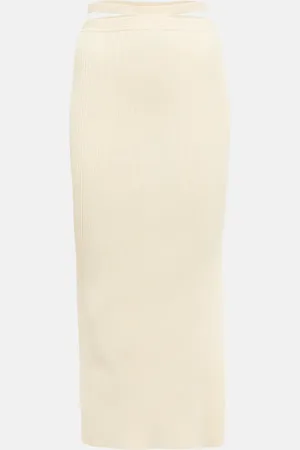 Simkhai Orion rib-knit midi skirt