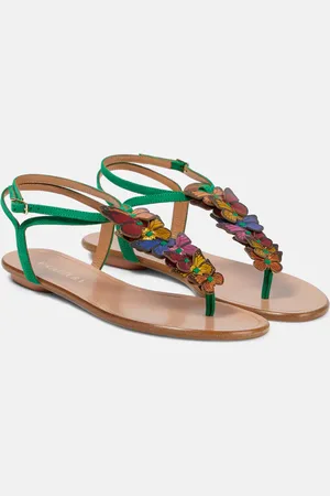 Aquazzura Papillon suede thong sandals