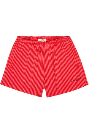 Caramel Kohlrabi striped swim trunks