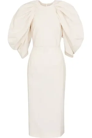 Deveaux New York Sasha cotton poplin midi dress