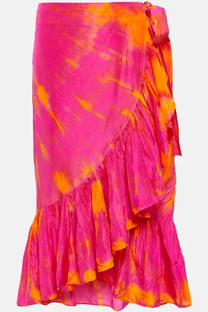 ANNA KOSTUROVA Tie-dyed silk wrap skirt