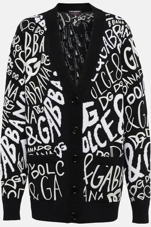 Dolce & Gabbana Logo intarsia virgin wool cardigan