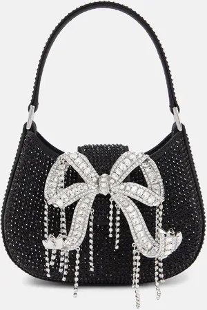 Self-Portrait The Bow crystal-embellished shoulder bag