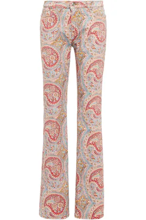 Etro Paisley mid-rise flared jeans