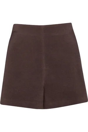 VALENTINO High-rise wool-blend shorts