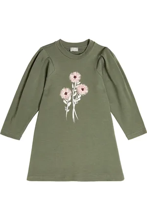 Il gufo Floral cotton-blend jersey dress