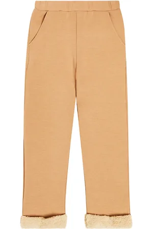 Donsje Foxe cotton-blend faux fur-trimmed sweatpants
