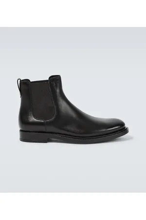 Mens black leather sales ankle boots