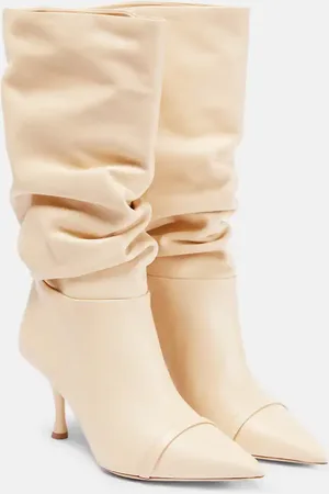 MALONE SOULIERS Scrunched leather mid-calf boots