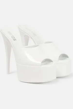 PARIS TEXAS Marina patent leather platform mules