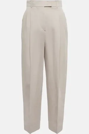 Loro Piana Wybie pleated wool-blend pants