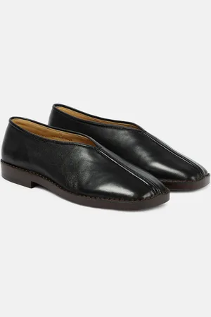 LEMAIRE Piped leather loafers