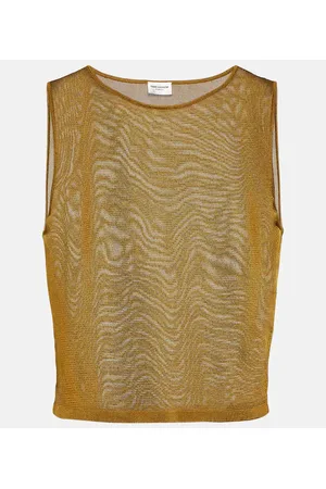 Kaiia sequin cropped cami bralet top in gold (part of a set)