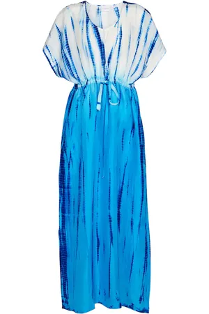 ANNA KOSTUROVA Tie-dye silk kaftan