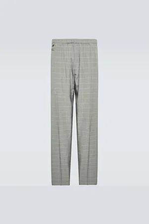 UNDERCOVER Checked silk-blend pants