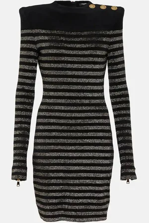 Balmain LurexÂ® striped minidress