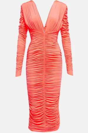 ALEX PERRY Marin ruched midi dress