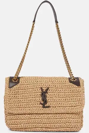 Saint Laurent Niki Medium raffia shoulder bag
