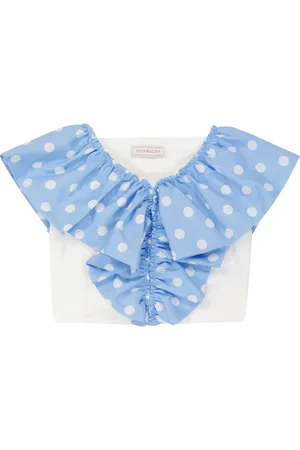 MONNALISA Ruffle-trimmed jersey top