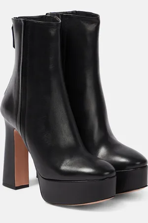 Aquazzura Groove leather platform ankle boots