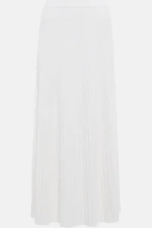 GABRIELA HEARST Tereja wool and silk midi skirt