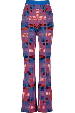 Paco rabanne High-rise flared jacquard pants