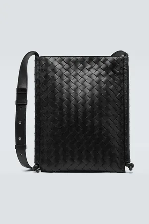 Bottega Veneta Flat Loop Intrecciato leather crossbody bag