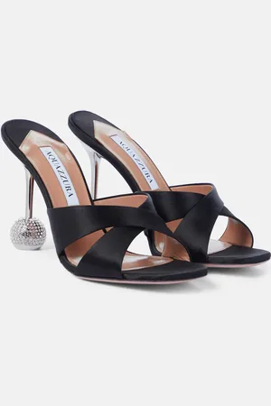 Aquazzura Yes Darling 95 satin sandals