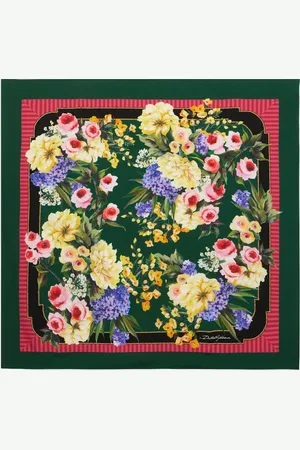 Dolce & Gabbana Garden-print silk twill scarf