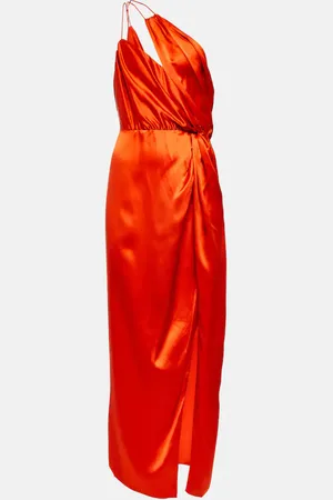The Sei One-shoulder silk midi dress