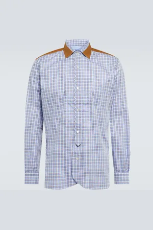 JUNYA WATANABE Patchwork cotton and nylon shirt
