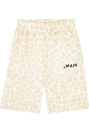 Balmain Leopard-print cotton shorts