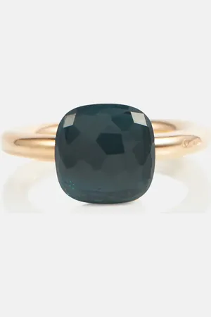 Pomellato Nudo 18kt gold ring with London topaz
